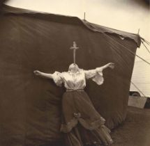 DIANE ARBUS - Albino Sword Swallower at a Carnival, Maryland - Original vintage photogravure