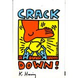 KEITH HARING - Crack Down! - Original color silkscreen