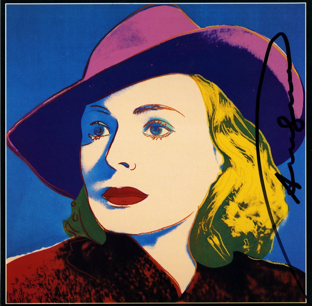 ANDY WARHOL - Ingrid Bergman: With Hat (01) - Color offset lithograph