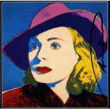 ANDY WARHOL - Ingrid Bergman: With Hat (01) - Color offset lithograph