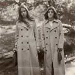 DIANE ARBUS - Two Girls in Identical Raincoats, Central Park, N.Y.C - Original vintage photogravure