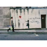 BANKSY - Balloon Fight - Color offset lithograph