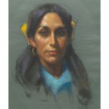 WALTER UFER - Taos Beauty - Pastel on paper