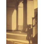 WILLIAM GORDON SHIELDS - Figures by the Staircase, New York City - Vintage albumen print