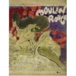 PIERRE BONNARD - Moulin Rouge - Original color lithograph, after the drawing