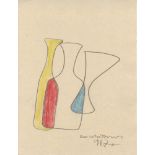 BEN NICHOLSON - Forms Times Three - Crayon and pencil drawing on paper