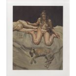 LUCIAN FREUD - Pluto and the Bateman Sisters - Color offset lithograph