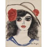 KEES VAN DONGEN - Une beauté Cannes - Watercolor and gouache on paper