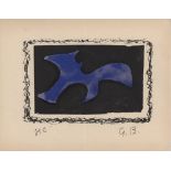 GEORGES BRAQUE - Forme - Original hand-colored gouache pochoir on collotype