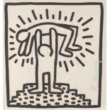 KEITH HARING - Push-up Man - Original vintage lithograph