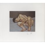 LUCIAN FREUD - Small Naked Portrait - Color offset lithograph