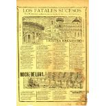 JOSE GUADALUPE POSADA - Los Fatales Sucesos en la Penitenciaria y Plaza de Toros - Relief engraving