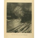 ALFRED STIEGLITZ - Snapshot - In the New York Central Yards - Original vintage photogravure