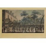 JEAN PIERRE MARIE JAZET - La promenade du Jardin Turc - 1810 - Color engraving, etching, and aqua...