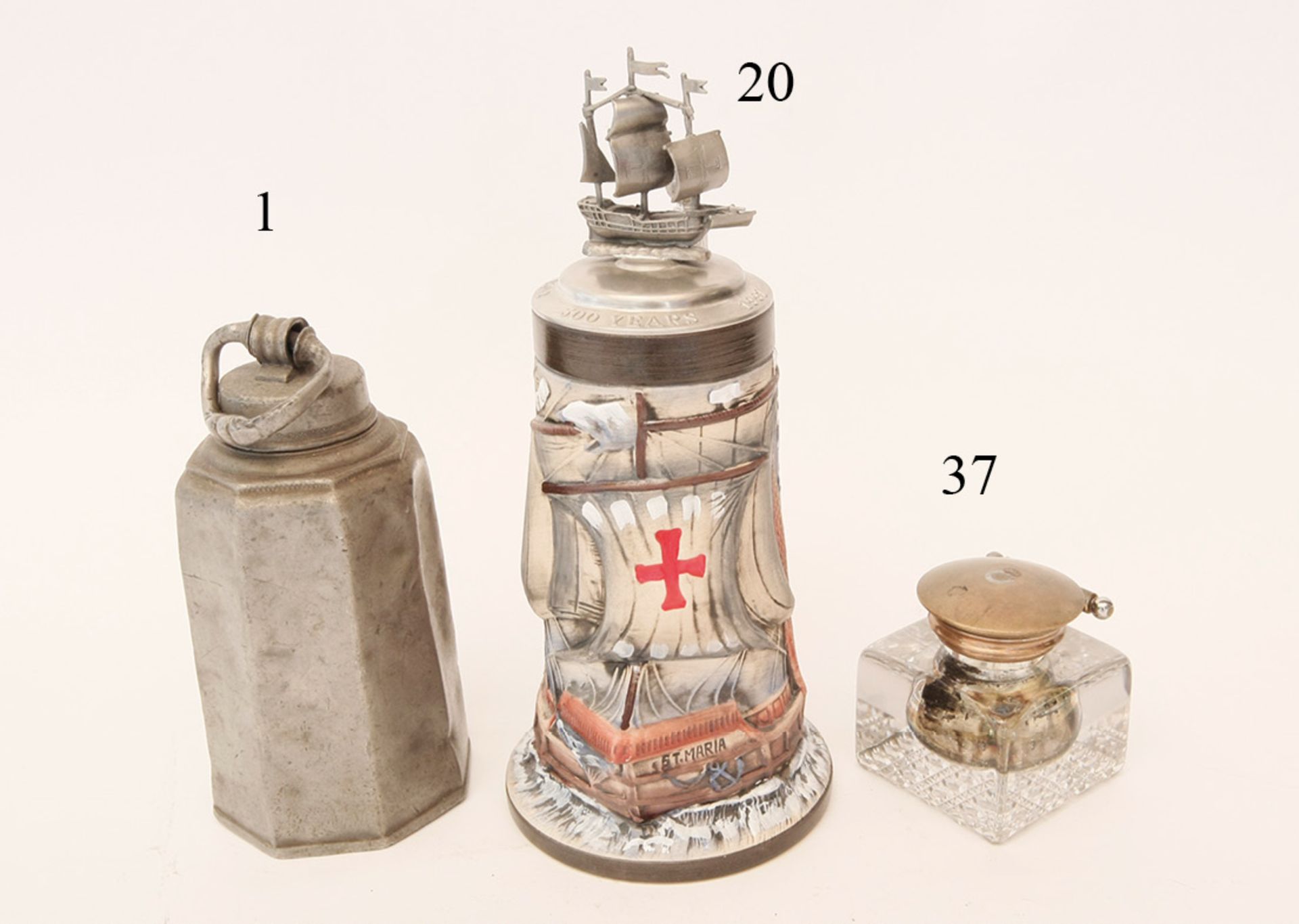 Zinnschraubflasche, um 1800