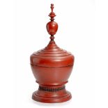 A BURMESE RED LACQUER OFFERING VESSEL, HSUN-OK, LATE 19TH CENTURY
