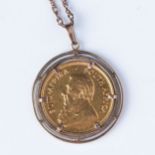 A GOLD COIN PENDANT