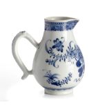 A CHINESE BLUE AND WHITE 'FLOWER-GARLAND' SPARROW BEAK JUG, QING DYNASTY, QIANLONG, 1735 - 1796