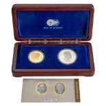 A CASED MINT OF NORWAY 'NOBEL ANNIVERSARY SET' OF TWO MEDALLIONS