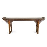 A CHINESE HARDWOOD ALTAR TABLE, QIAOTOUAN,Â  Â MING DYNASTY, 1368 - 1644