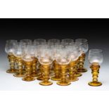 A SUITE OF EIGHTEEN THERIESENTHAL HOCK GLASSES