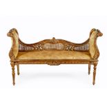 A LOUIS XVI-STYLE GILTWOOD WINDOW SEAT