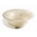 AN ALABASTER FRUIT BOWL