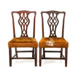 A PAIR OF GEORGE III MAHOGANY CHAIRS