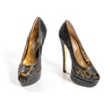 A PAIR OF TED BAKER PLATFORM HEELS