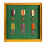 A SET OF SIX WORLD WAR II MEDALS