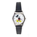 A STAINLESS-STEEL WRISTWATCH, DISNEY TIMEPIECES 'MICKEY MOUSE'