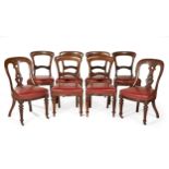 A SET OF SIX MAHOGANY DINING CHAIRS, 19TH CENTURY