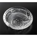 A LALIQUE 'CONCARNEAU' KOI FISH DISH