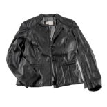 A LADY'S PRINGLE LEATHER JACKET