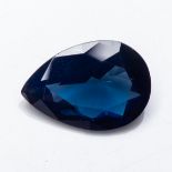 A CERTIFIED UNMOUNTED PEAR-CUT SAPPHIRE, 4.89 CARATS