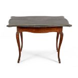 A CAPE STINKWOOD AND PINE SLATE-TOPPED TABLE, 19TH CENTURY