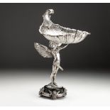 AN ART NOUVEAU SILVER PLATED FIGURAL CENTREPIECE, EARLY 20TH CENTURY