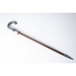 THE PRINCE' WALKING STICK The U-shaped lead handle above a tapering shaft with lead pointer 85cm