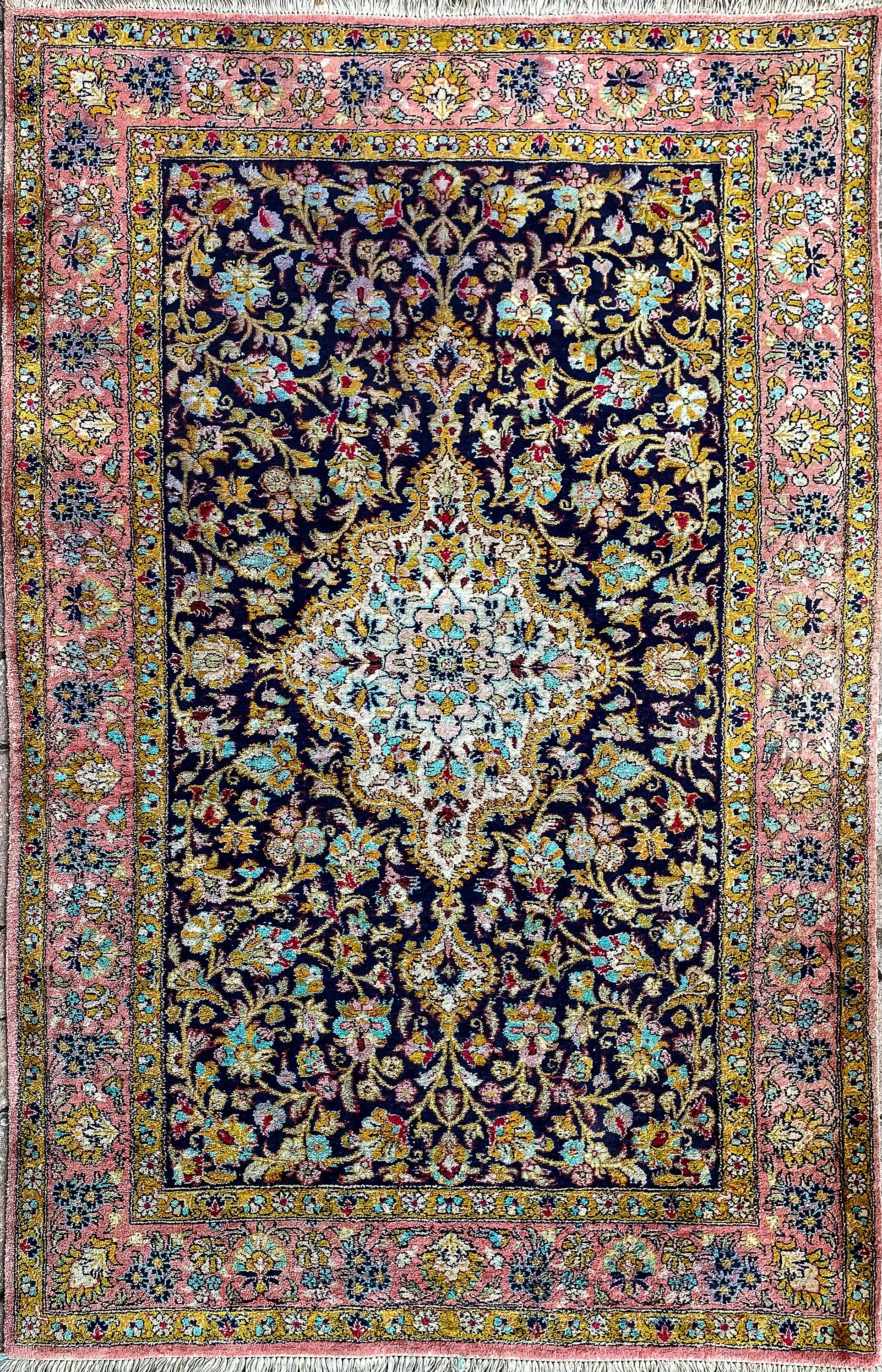 A SILK QUM, IRAN, 1970 164 by 103cm