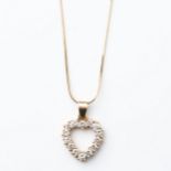 A DIAMOND HEART PENDANT 1,50 CARATS Claw-set with diamonds, HI colour, VSSI clarity, in 18ct