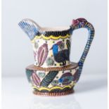 AN ARDMORE JUG, 1993 Painted with guinea fowl and abstract motifs, made by Winterton, painted by