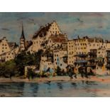 Pauline Augusta Wilhelmina (Nita) Spilhaus (South African 1878 - 1967): WASSERBURG charcoal,