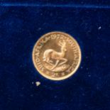 A 22CT R2 GOLD COIN 1972 Accompanied by blue leatherette box