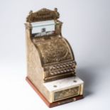 A NATIONAL CASH REGISTER - CLASS 300 NCR corporation - the brass cash register  with marble top