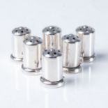 SET OF SIX AMERICAN SILVER SALT AND PEPPER SHAKERS