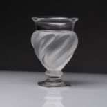 A LALIQUE 'ERMENONVILLE' VASE, 20TH CENTURY A frosted and clear finish design, urn shaped vase, with