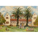 Kenneth Baker (South African 1931 - 1995): UCT BREMNER BUILDING oil on board signed and dated 65