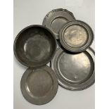 A COLLECTION OF PEWTER SHIP PLATES Various shapes and sizes, possibly circa 1700 (19)