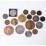 A COLLECTION OF COINS AND MEDALIONS Various years and countries, mainly South African (17)