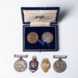 A COLLECTION OF MEDALS   Including a boxed Jan Van Riebeeck, three hundred set and others  (5)